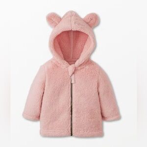 Hanna Andersson Baby Marshmallow Fleece Jacket Blush Pink 3-6 months